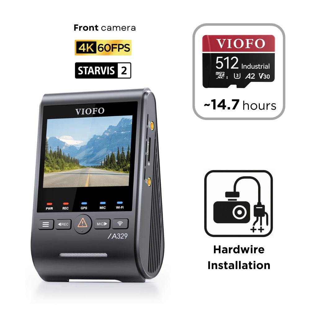 VIOFO A329 1 CH (4K Front) - SD Card - Professional Installation
