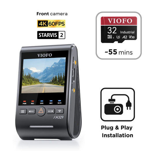VIOFO A329 1 CH (4K Front) - SD Card - Professional Installation
