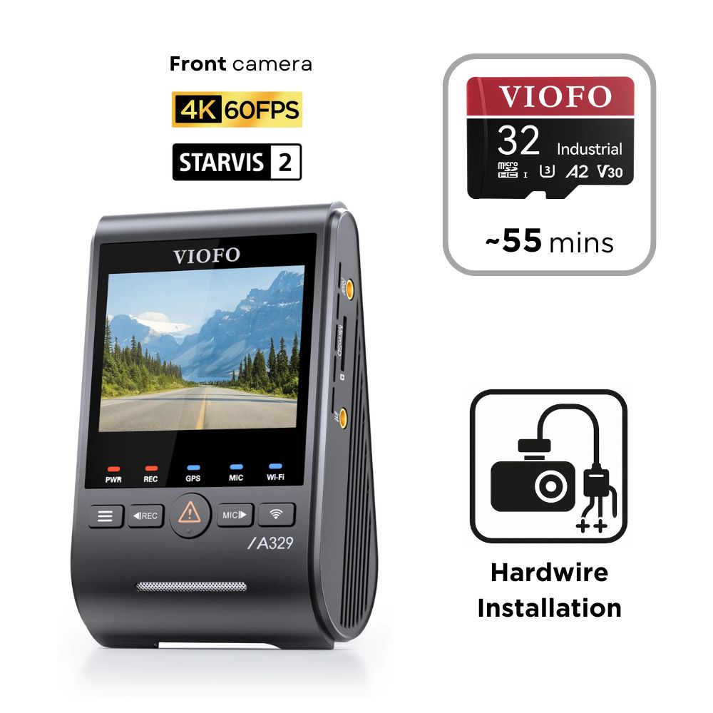 VIOFO A329 1 CH (4K Front) - SD Card - Professional Installation