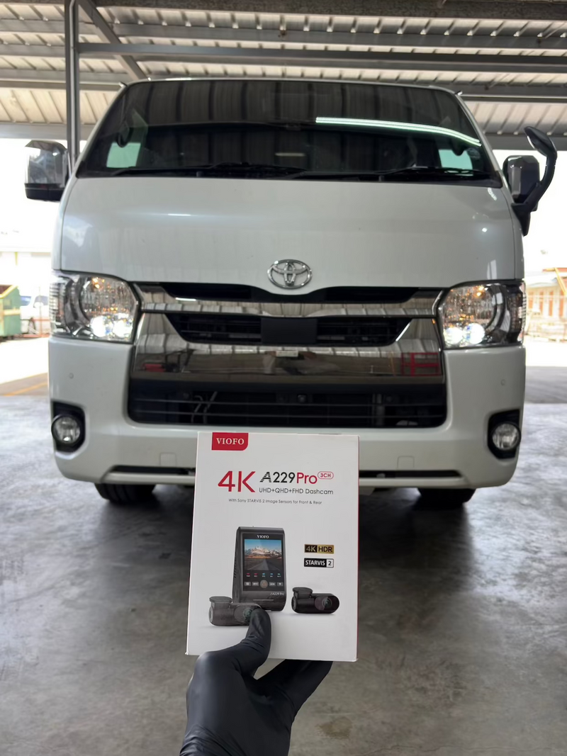 2020 Toyota Hiace — VIOFO A229 Pro 3CH dashcam installation in Trinidad & Tobago