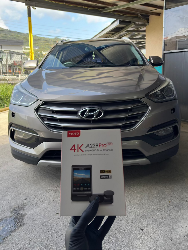 2011 Hyundai Santa Fe — VIOFO A229 Pro 2CH dashcam installation in Trinidad & Tobago
