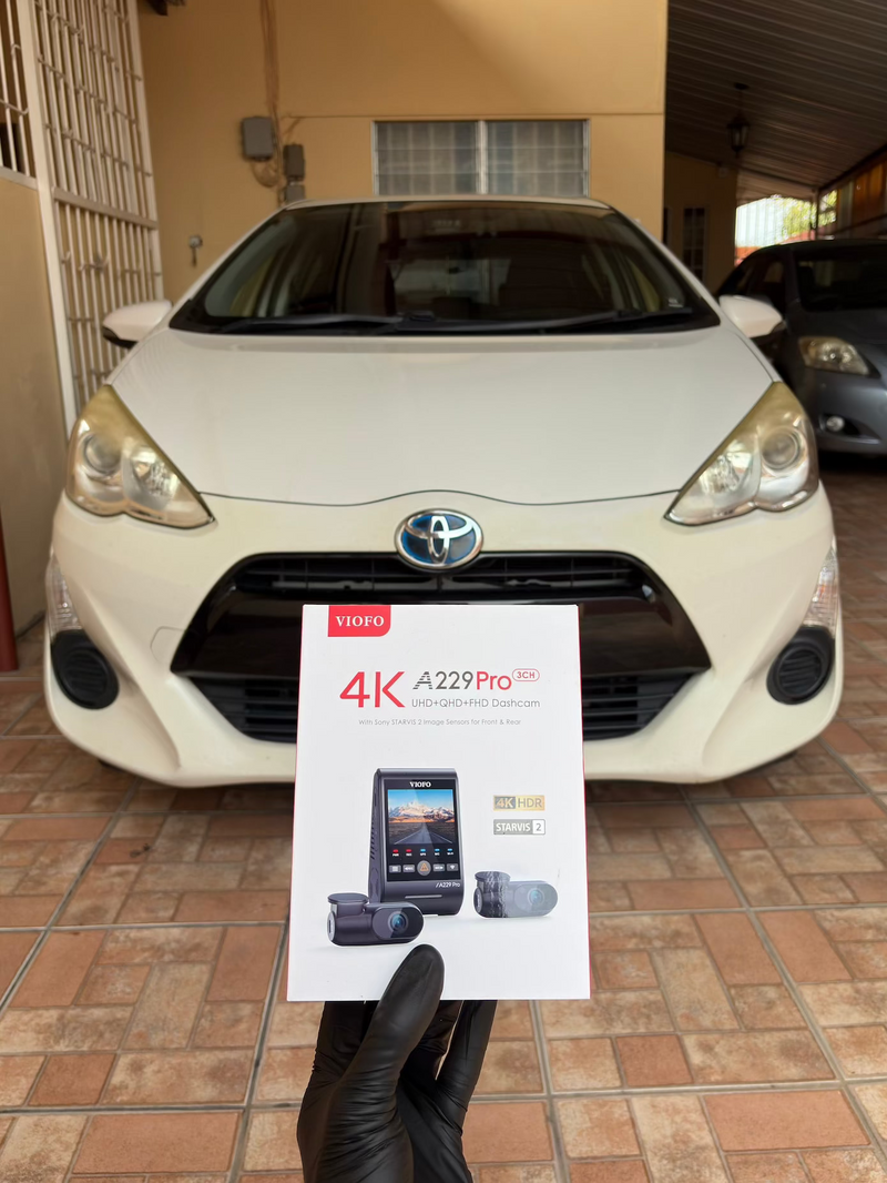 2017 Toyota Aqua — VIOFO A229 Pro 3CH dashcam installation in Trinidad & Tobago