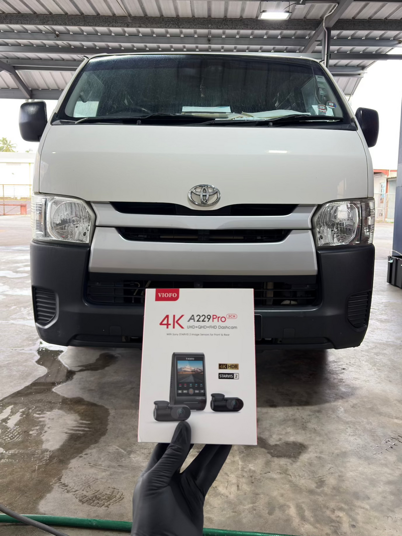 2011 Toyota Hiace — VIOFO A229 Pro 3CH dashcam installation in Trinidad & Tobago