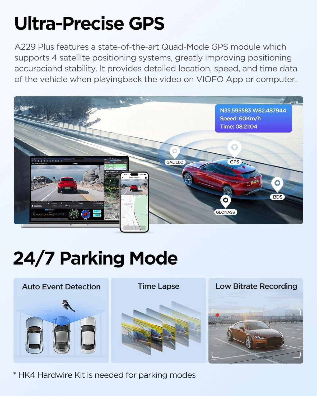 VIOFO A229 Plus 1-Channel (2K Front Only) Dash Camera